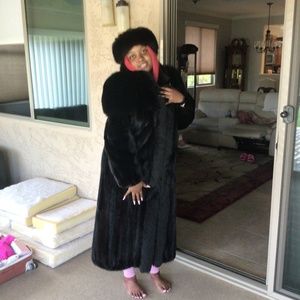 Full Length Mink Coat w/Headband